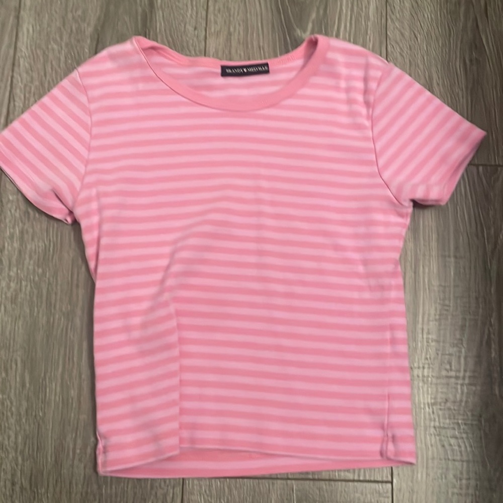 Brandy Melville striped pink shirt